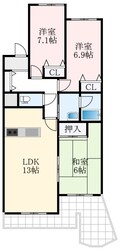 光明池アーバンライフB棟の物件間取画像